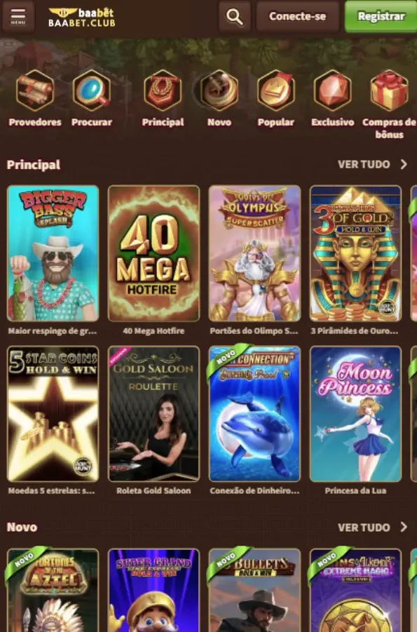 BAABET app em smartphone.